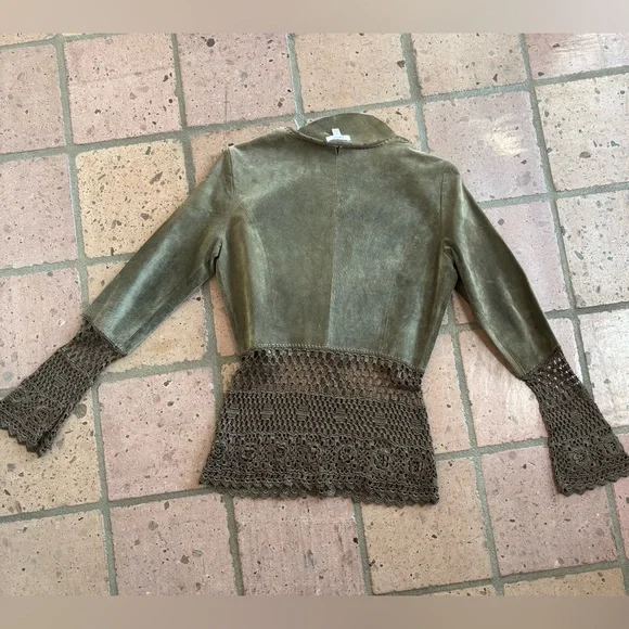 Vintage Cache Crochet & Suede Jacket - Picture 2 of 4